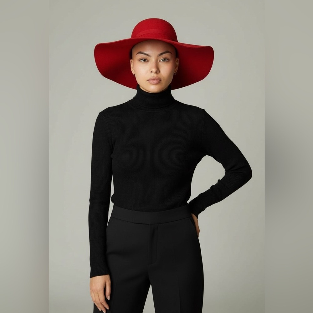 Red Women's Hat - Picture 2 of 6